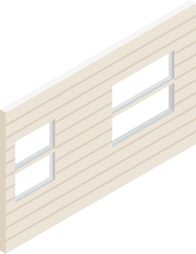 Illustration of exterior wall construction